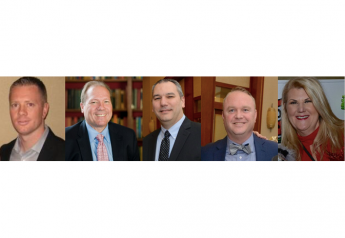 New England Produce Council president Anthony Sattler, (from left), Tom Murray, whose 2-year tenure as new president begins on Aug. 26; Brian Fleming, first vice president; David Dearborn, board secretary; and Beth McGuire, treasurer.