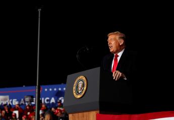 U.S. President Donald Trump speaks during a campaign event at the Central Wisconsin Airport in Mosinee, Wisconsin, U.S., September 17, 2020. REUTERS/Tom Brenner
