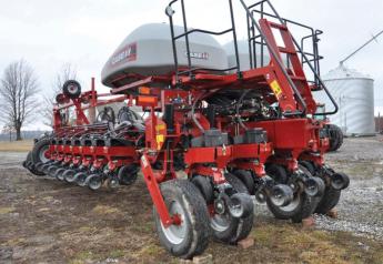 This 2015 Case IH 1255 24R-30 planter, which has covered 4,500 acres, sold for $120,000 at a Feb. 21, 2018, farm auction in southeast Illinois.