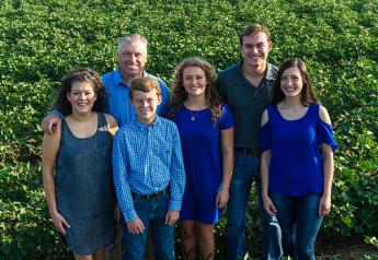 April and Kenton Javorsky farm in Oklahoma with their children (from left) Phil, Kim, Wesley and Wesley’s fi ance, Melissa Valencia. They have scaled back the size of their crop operation and farm what they can manage as a family.