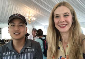 Justin Chang and The Packer's Northeast editor, Amy Sowder, attend Eastern Produce Council's 44th annual golf tournament at Royce Brook Golf Club in Hillsborough, N.J., June 1.