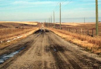 gravel rural road