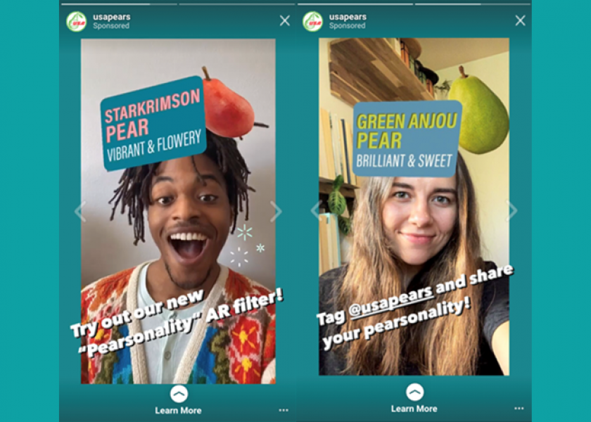 USA Pears launches Instagram filter for campaign