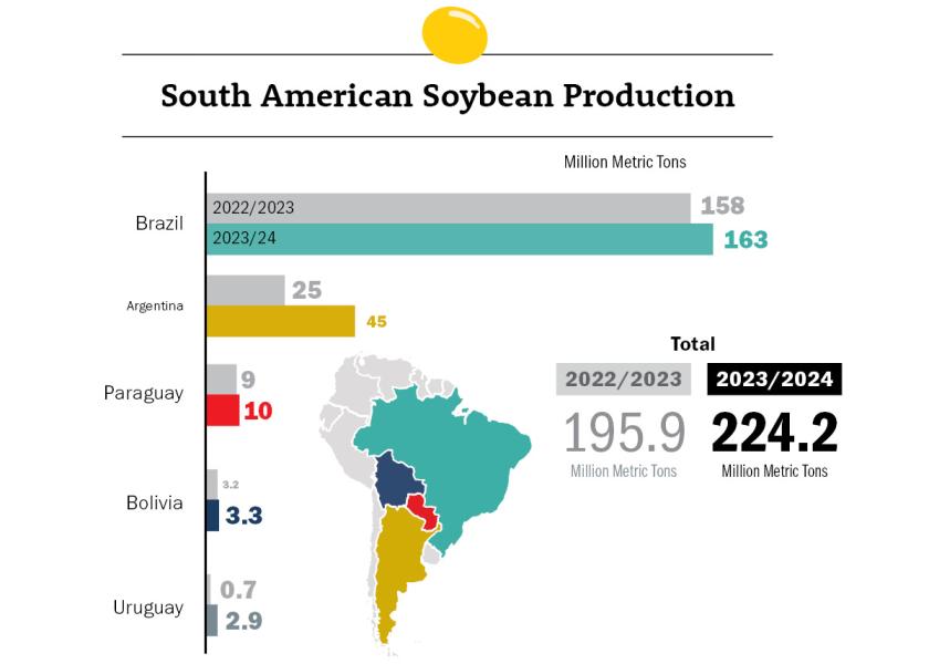 Early predictions for soybean yields in South America for 2023/24 looked promising, but weather conditions are hampering the outlook in Brazil.