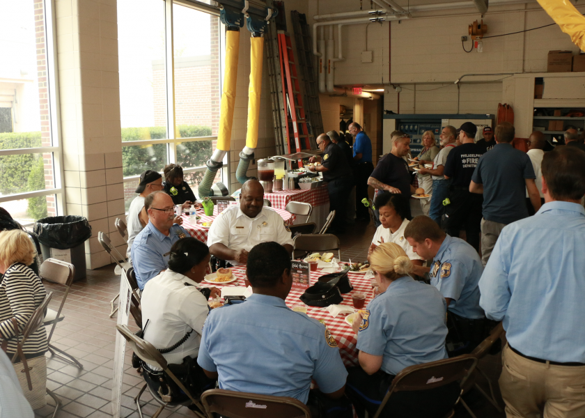 Thank You, First Responders fire station cookout event in Philadelphia prior to Labor Day 2019.