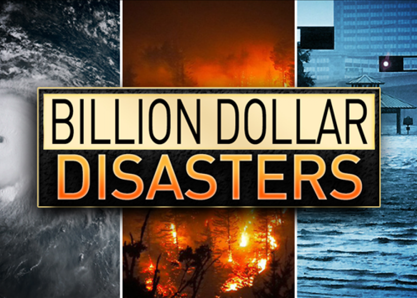 Annual Tally of Natural Disasters Over $1 Billion