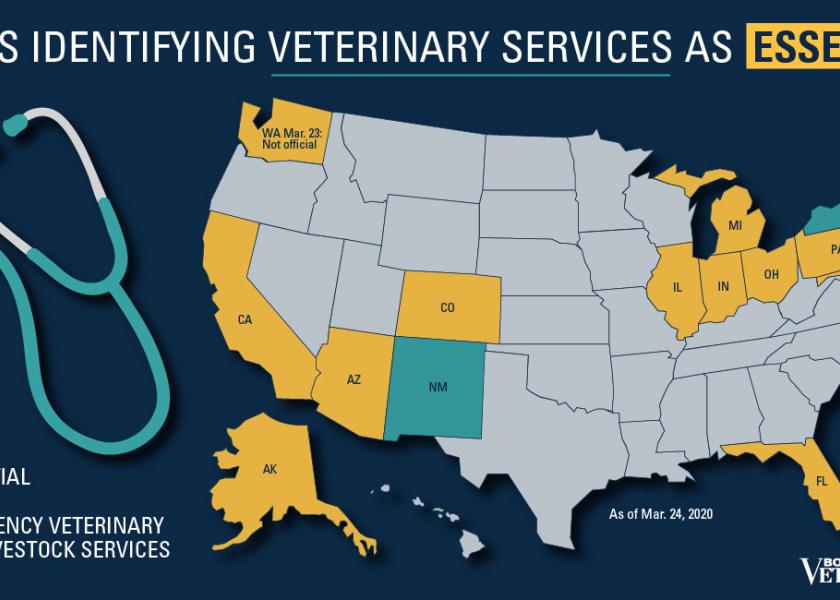 More states are recognizing the need for veterinarians and their services in the fight against COVID-19.