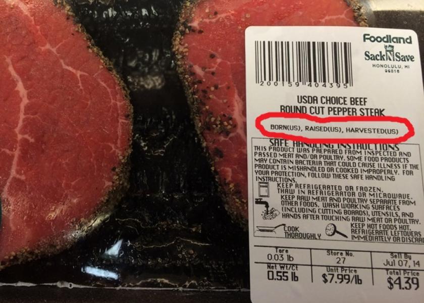 COOL Beef Label